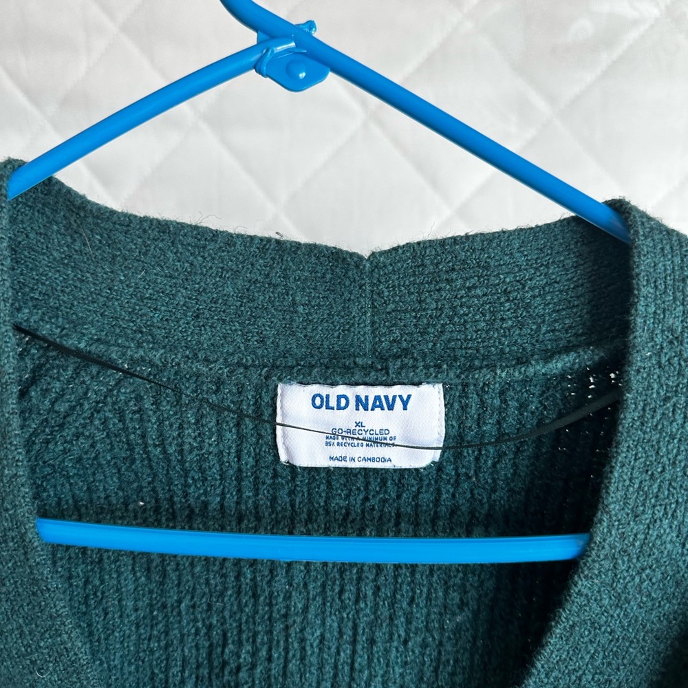 Old Navy Green Cardigan Sweater - Picture 2 of 2